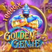 Golden Genie lamp tile art