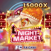Night Market street food slot tile art